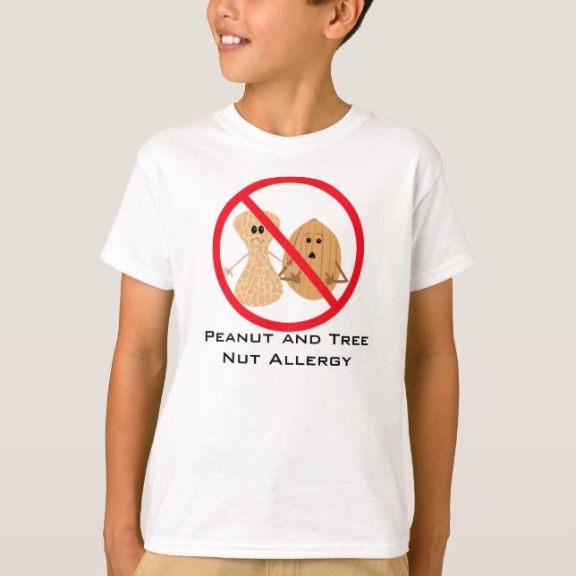 T-shirt Chemise libre d'allergie d'arachide et de noix (Devant)