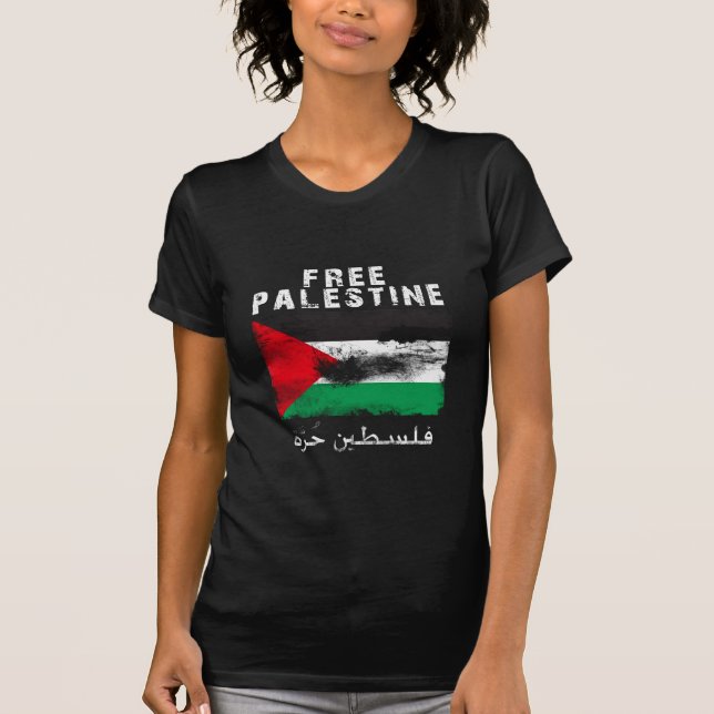 T-shirt Chemise libre de la Palestine (Devant)