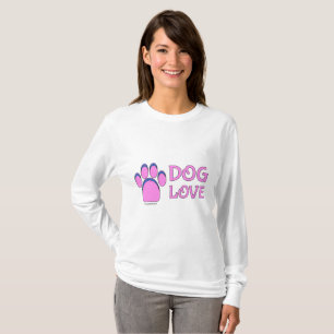 T-shirt Chemise longtemps gainée d'amour de chien