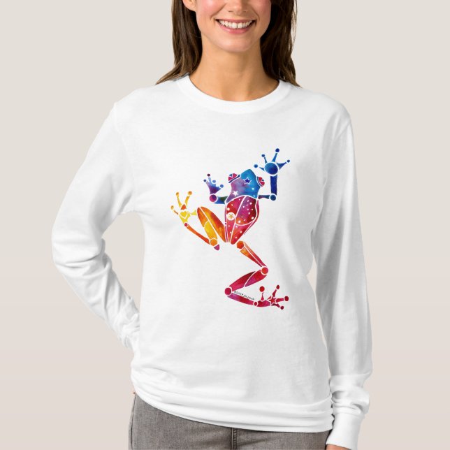 T-shirt Chemise longtemps gainée de grenouille d'arbre (Devant)