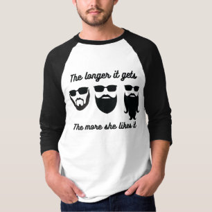 T-shirt Chemise longue barbe drôle
