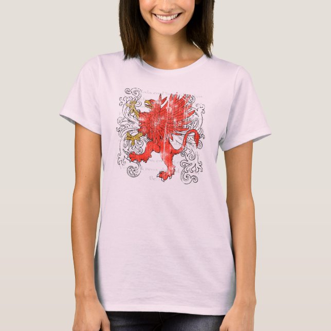 T-shirt Chemise lumière des femmes Griffin Rouge (Devant)