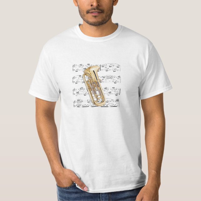 T-shirt Chemise (lumière) - euphonium - sélectionnez votre (Devant)
