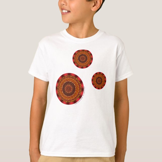 T-shirt Chemise lumière pour enfants et bébé Mandala (Devant)