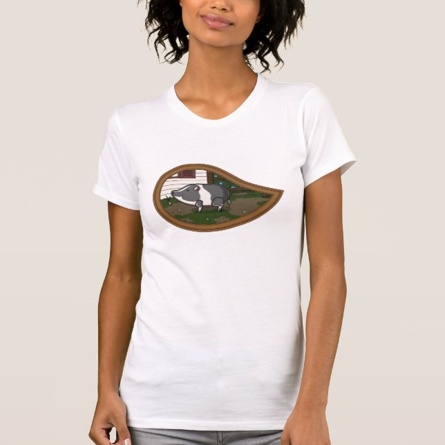 T-shirt Chemise lumière pour femmes cochon (Devant)