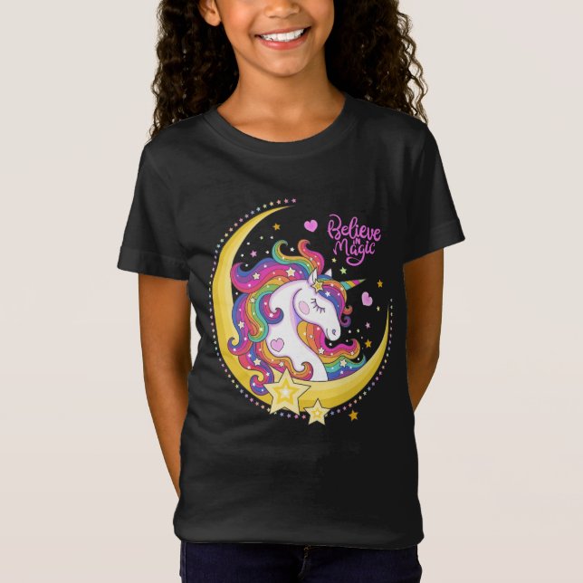 T-Shirt Chemise magique Unicorne #3 (Devant)