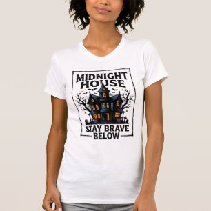 T-shirt Chemise Maison Hantée Design Nuit Squelettique Vin