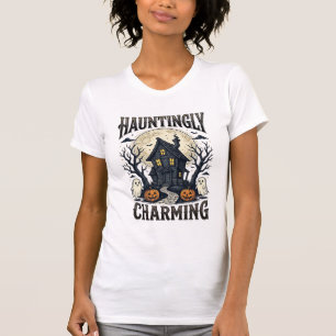 T-shirt Chemise Maison Hantée Vintage Cottage Halloween De