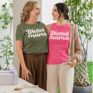 T-shirt Chemise "Maman bénie" - Cadeau de fête des mères e