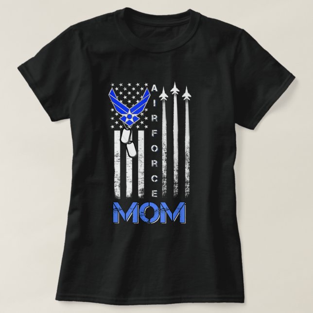T-shirt Chemise maman de l'armée de l'air, Tee maman de l' (Design devant)