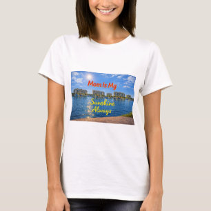 T-shirt Chemise Maman Est Mon Soleil Toujours   Ton Or Lux