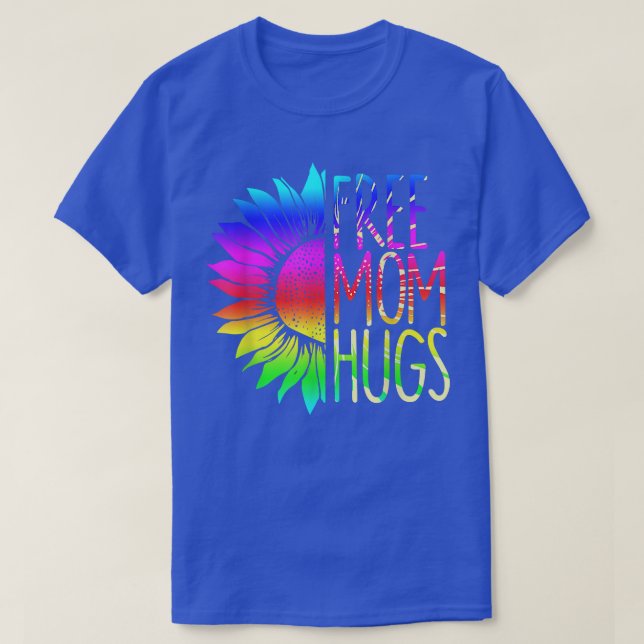 T-shirt Chemise Maman Libre - LGBT Rainbow Sunflower T-Shi (Design devant)