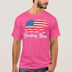 T-shirt chemise maman ours, chemise maman 4 juillet, ours 