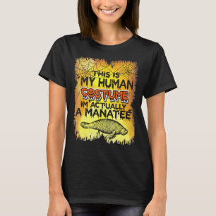 T-shirt Chemise Manatee C'Est Mon Costume Humain Drôle Pou