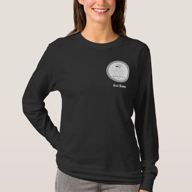 T-shirt Chemise Manoules à manches longues - Couleurs fonc (Devant)