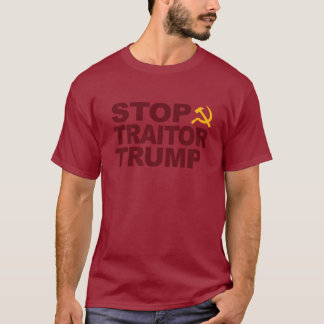 T-shirt Chemise Maroon "Stop Traitor Trump"