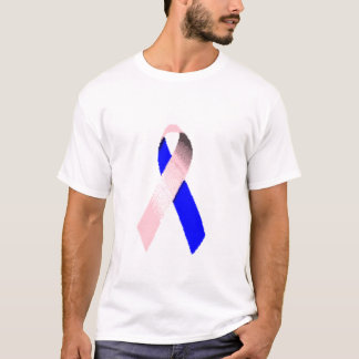 T-shirt Chemise masculine de ruban de cancer du sein