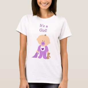 T-shirt Chemise Maternelle Mignonne Purple habillée Bébé