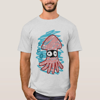 T-shirt Chemise médiocrement tirée de calmar