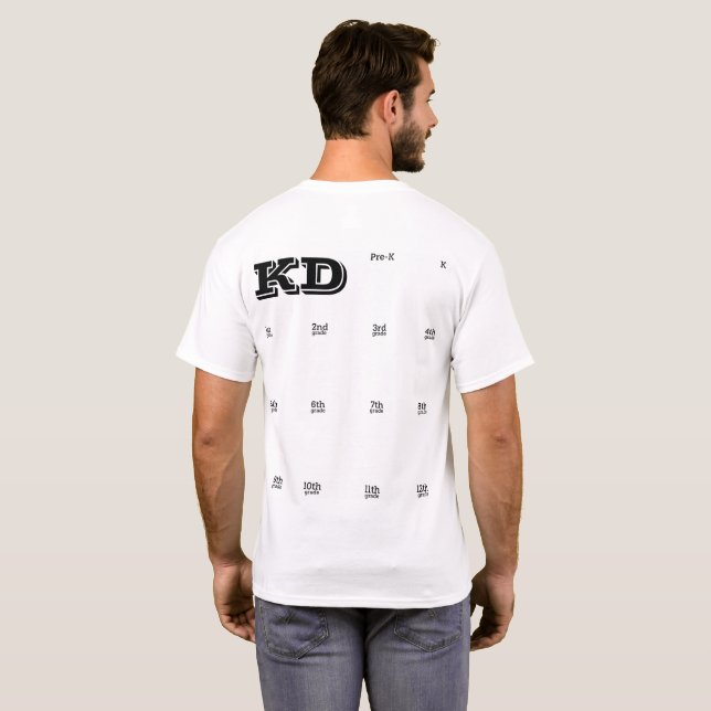T-shirt Chemise mémoire | année scolaire | diplôme (Dos entier)