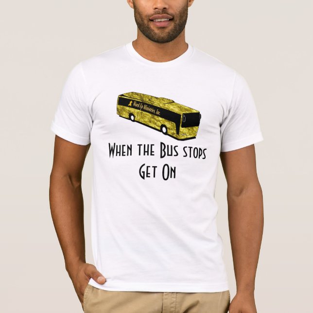 T-shirt Chemise-Mens d'arrêt d'autobus (Devant)