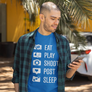 T-shirt Chemise Mens du joueur des médias sociaux