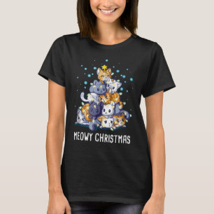 T-shirt Chemise Meowy Christmas Cat Tree
