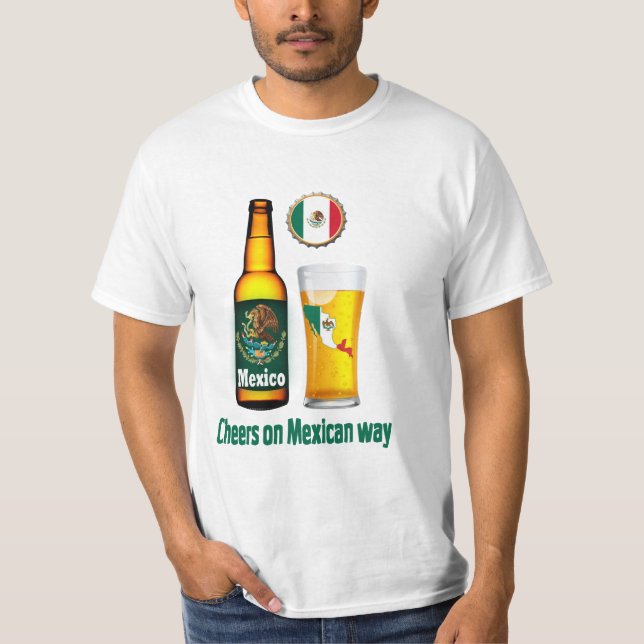 T-shirt Chemise mexicaine de bière (Devant)