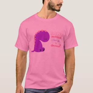 T-shirt chemise mignonne de rawr de dinosaure