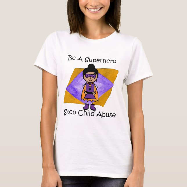 T-shirt Chemise mignonne de super héros (Devant)