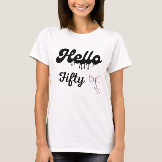 T-shirt Chemise mignonne pour les 50 ans pour filles – 50