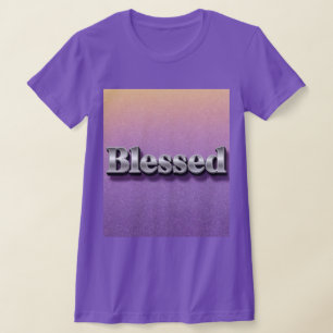 T-shirt Chemise mince à Parties scintillant mauve bienheur
