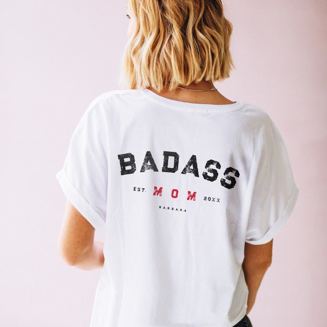 T-shirt Chemise moderne BADASS MOM Single Strong Maman Fem (Créateur téléchargé)