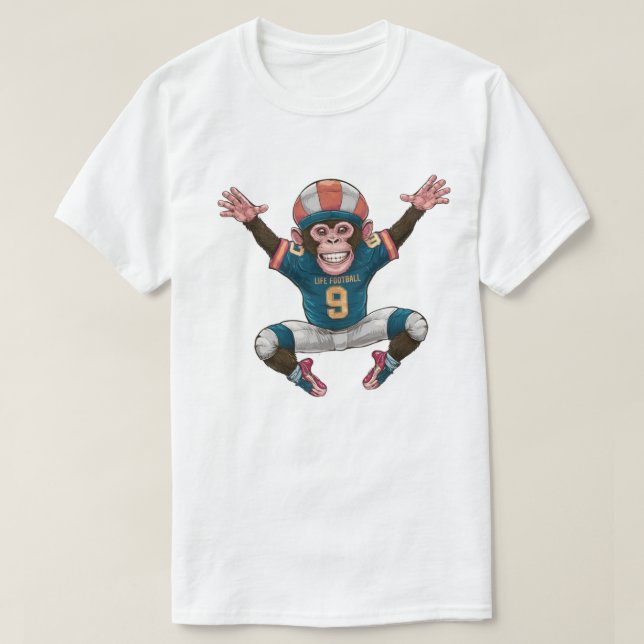 T-shirt chemise mokey life footballe (Design devant)