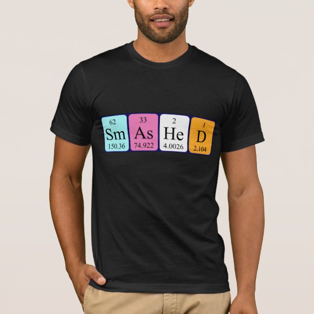 T-shirt Chemise mot de table périodique cassée (Devant)