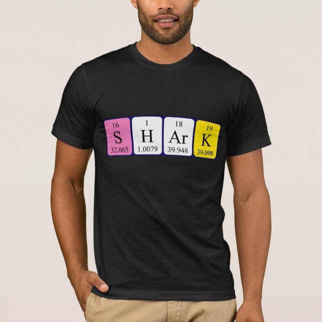 T-shirt Chemise mot de table périodique du requin (Devant)