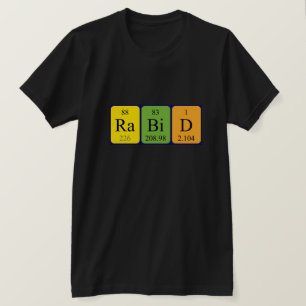 T-shirt Chemise mot de table périodique rabat