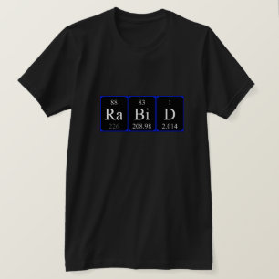 T-shirt Chemise mot de table périodique rabat
