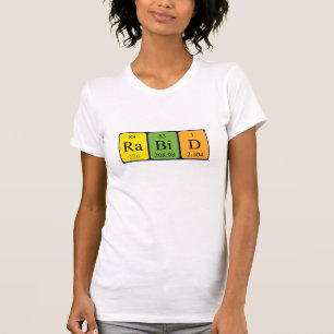 T-shirt Chemise mot de table périodique rabat