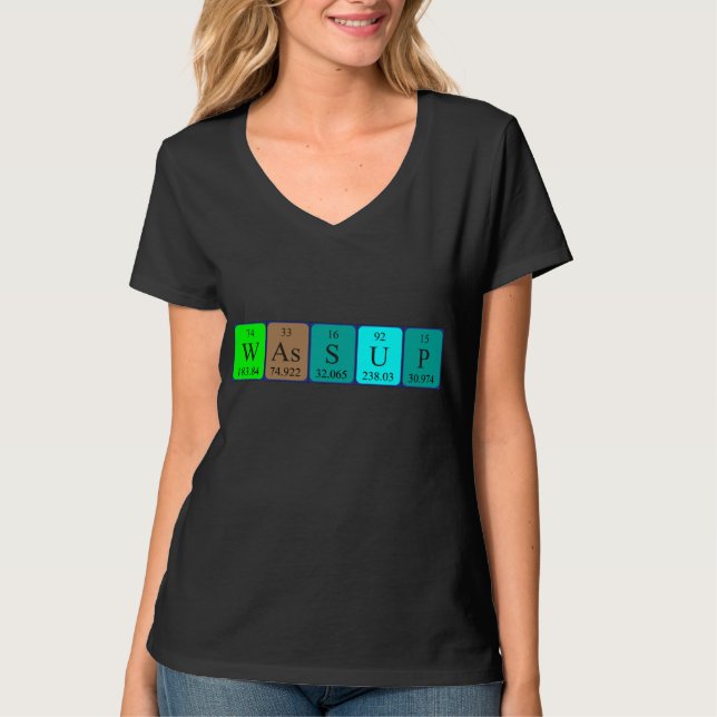 T-shirt Chemise mot Wassue périodique de table (Devant)