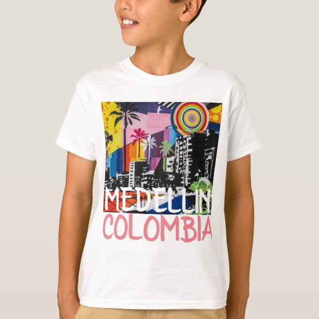 T-shirt Chemise Mural du graffiti Cool MEDELLÍN COLOMBIA (Devant)