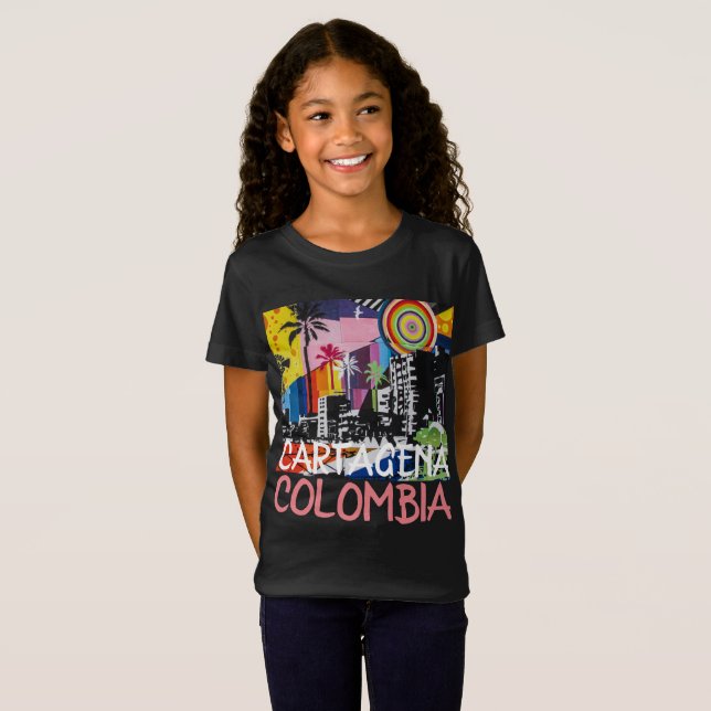 T-Shirt Chemise murale d'un Cool de Carthagène en Colombie (Devant entier)