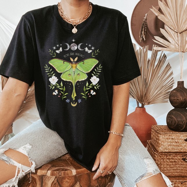 T-shirt Chemise mystique céleste verte Luna Moth (Créateur téléchargé)