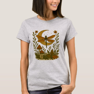 T-shirt Chemise mystique de lune de libellules - Forêt cél