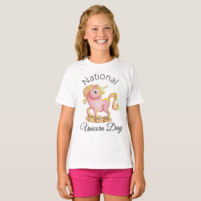 T-shirt Chemise National Unicorn Day (Devant entier)
