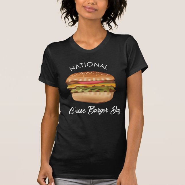 T-shirt Chemise nationale du hamburger au fromage (Devant)