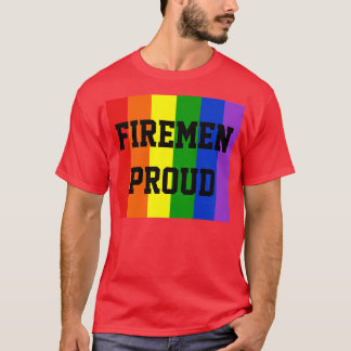 T-shirt Chemise noir gris-arc-en-ciel Firemen