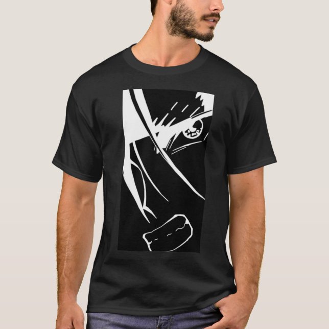 T-shirt Chemise noire (Devant)