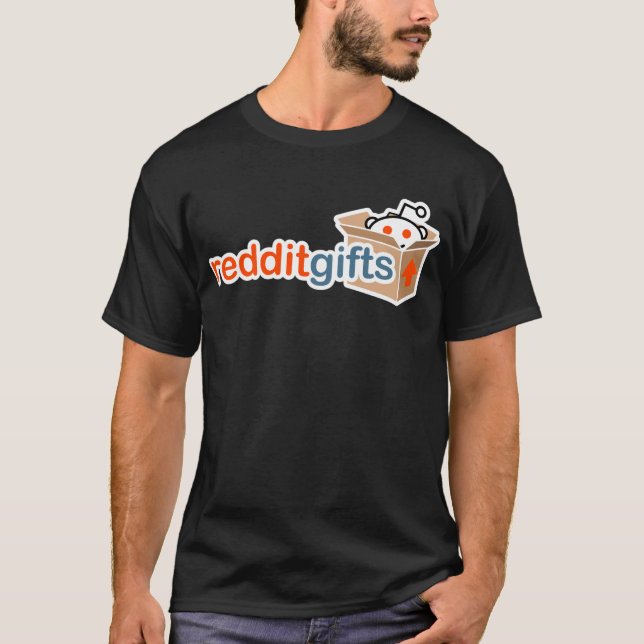 T-shirt chemise noire de redditgifts (Devant)
