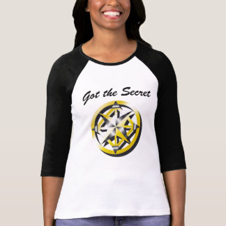 T-shirt Chemise noire et blanche de base-ball de boussole